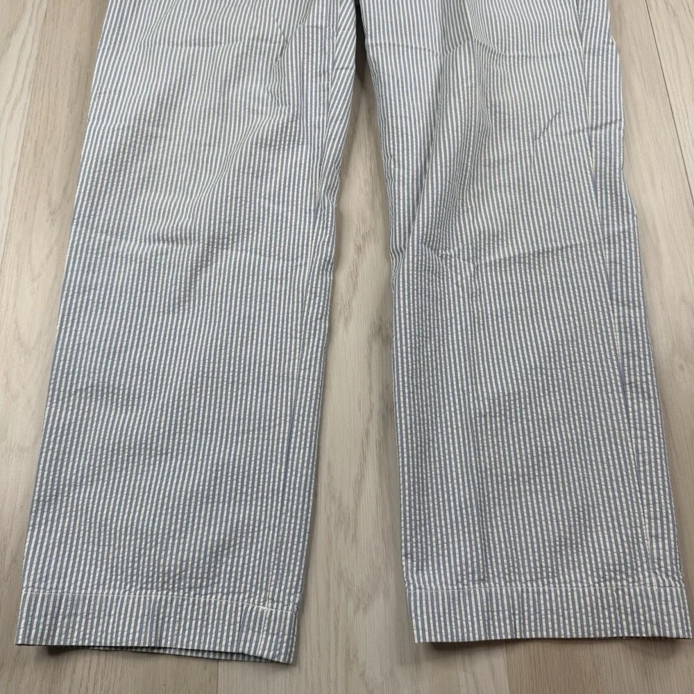 VTG Polo Ralph Lauren Seersucker Pants Mens 34x30 Blue White 100% Cotton